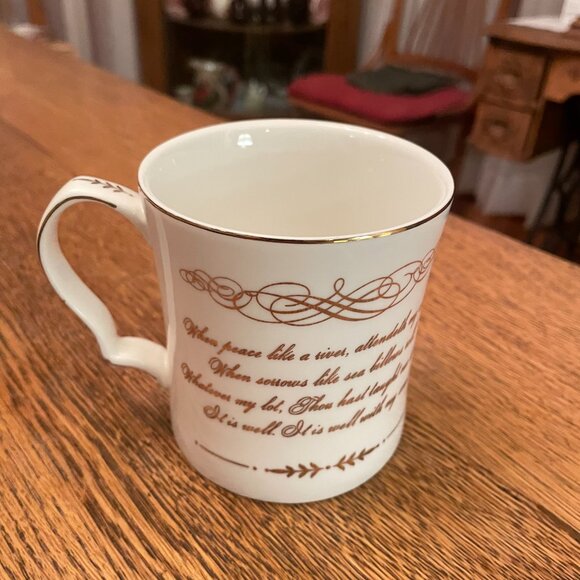 Vintage It Is Well With My Soul Coffee Cup Mug by The Victorian Trading Company - Picture 4 of 6